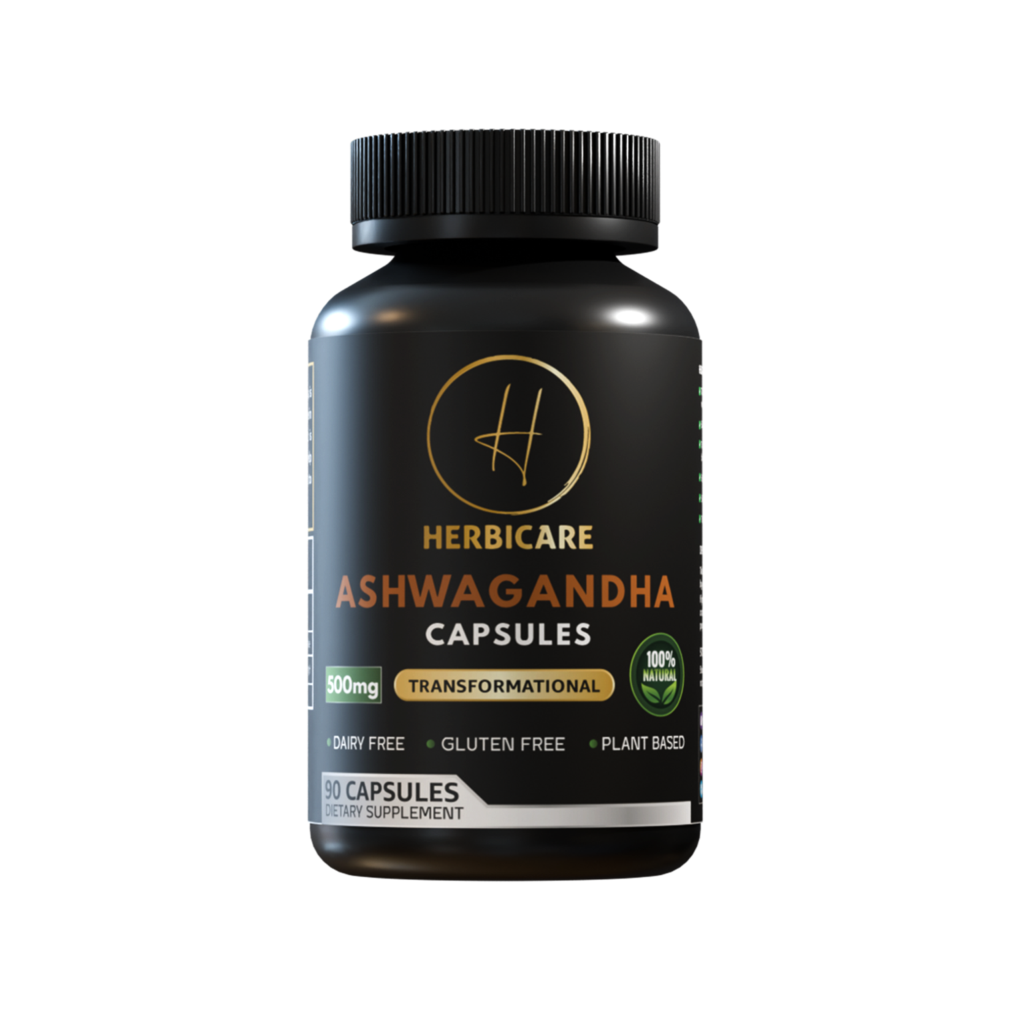 Ashwagandha capsules bottle - herbicare