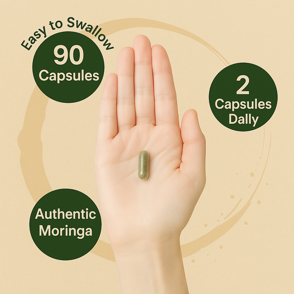 Organic Moringa Capsules (90 Counts)