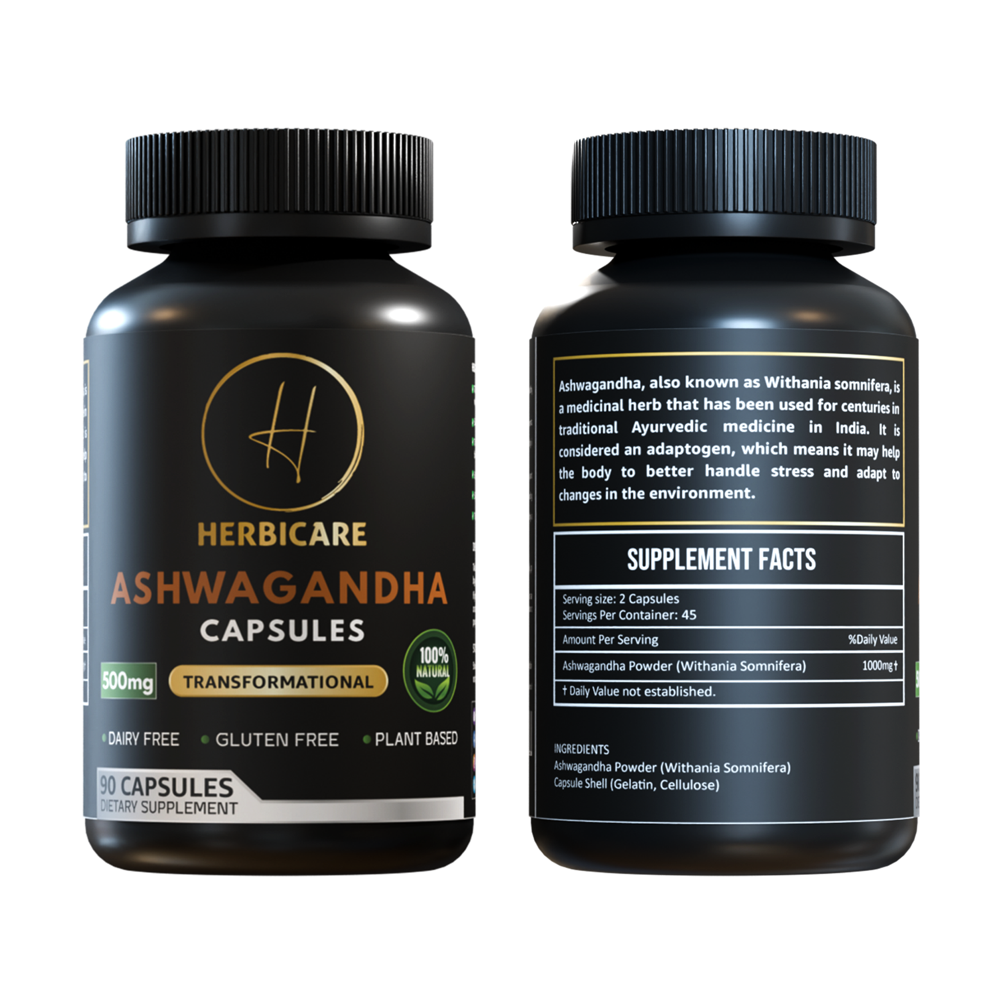 ashwagandha front and back side - Herbicare