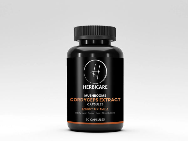 Herbicare Cordyceps Extract Capsules 1000 mg (90 Count) Veg Herbicare