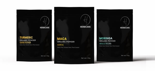 Herbicare moringa maca turmeric powder bundle