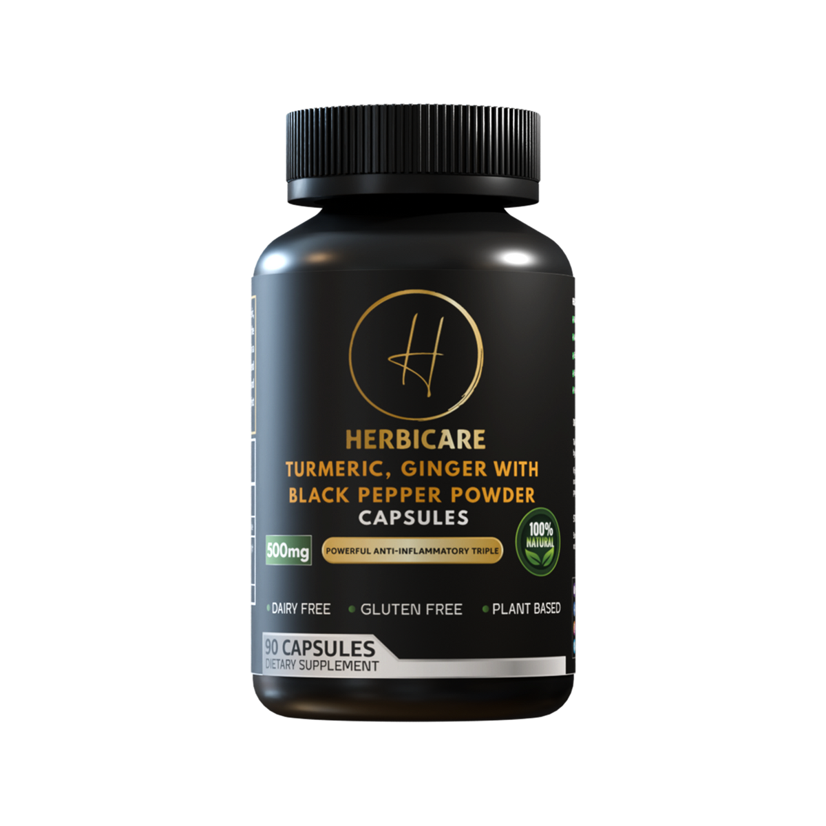 Herbicare Turmeric, Ginger and Black Pepper capsules, 90 count