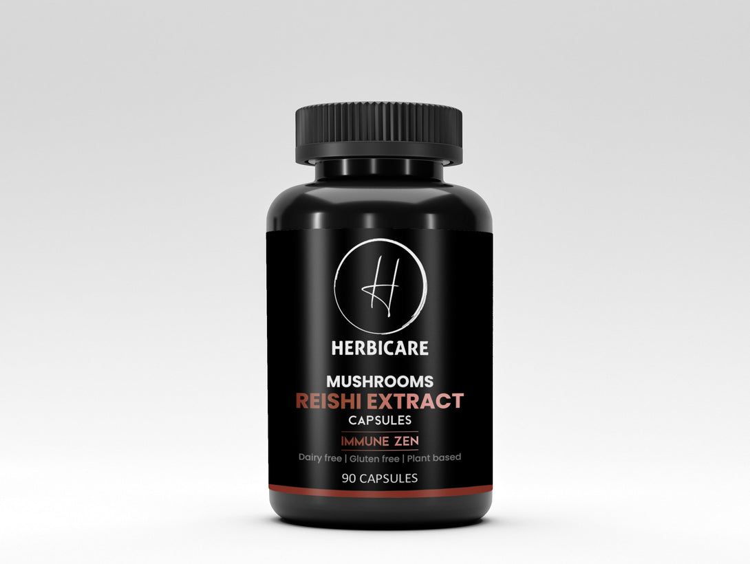 Bottle of Herbicare Reishi Mushroom Extract Capsules 1