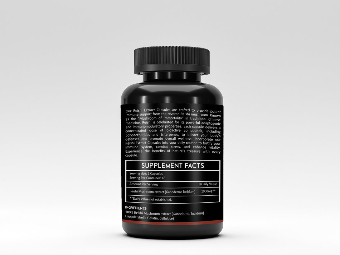 Bottle of Herbicare Reishi Mushroom Extract Capsules 2