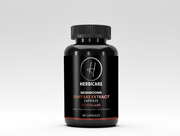 Herbicare Shiitake Mushroom Extract Capsules 1000mg (90 Count) Veg Herbicare