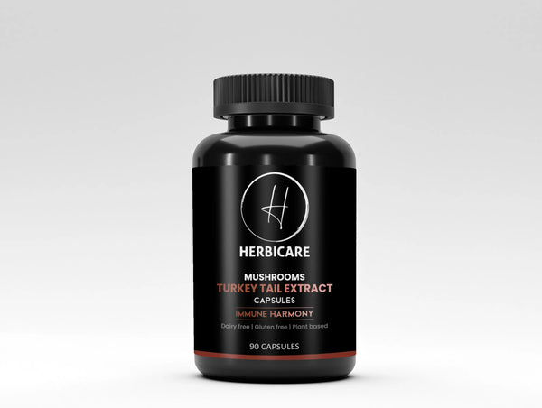 Herbicare Turkey Tail Mushroom Extract 1000 mg Capsules (90Veg) Herbicare